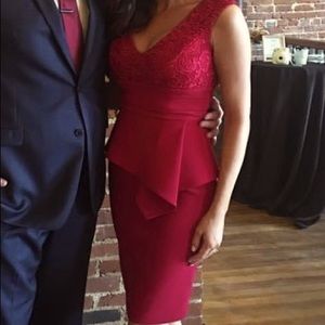 Jolene crimson special occasion dress